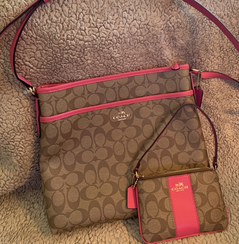 Coach crossbody and wristlet